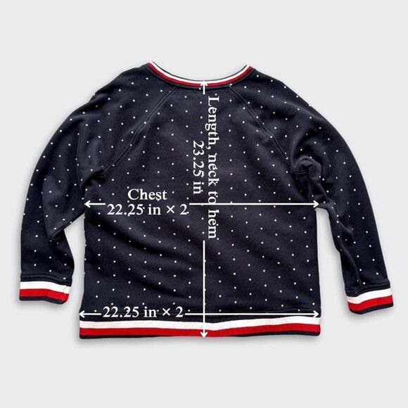 Tommy Hilfiger Women’s Navy Pullover Sweatshirt Size L • Good Cond - Picture 3 of 8